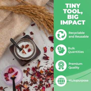 Kopperko 100 Pack Cosmetic Spatulas for Beauty & Crafts