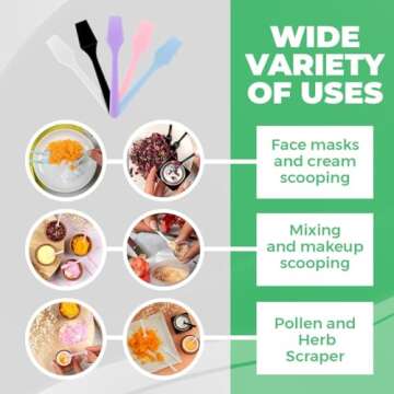 Kopperko 100 Pack Cosmetic Spatulas for Beauty & Crafts