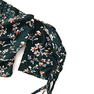 Stylish ZAFUL Floral Off Shoulder Crop Top & Shorts Set