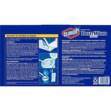 Clorox ToiletWand,Disposable Toilet Cleaning Rainforest Rush Refill (36 Count 1 Toilet)