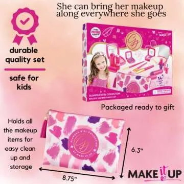Realistic Pretend Makeup Kit for Kids 2 Years and Up
