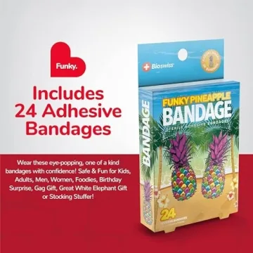 BioSwiss Funky Pineapple Bandages 24 Count for Kids