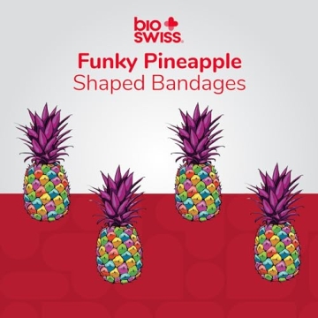 BioSwiss Funky Pineapple Bandages 24 Count for Kids