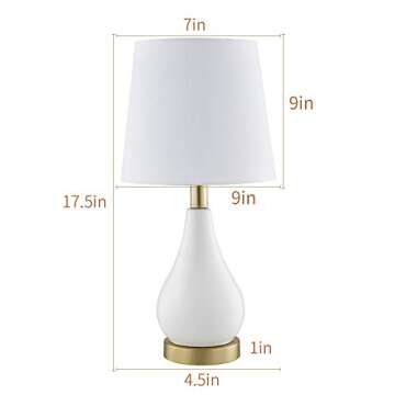 Maxax Ceramic Table Lamps with USB Charging Ports