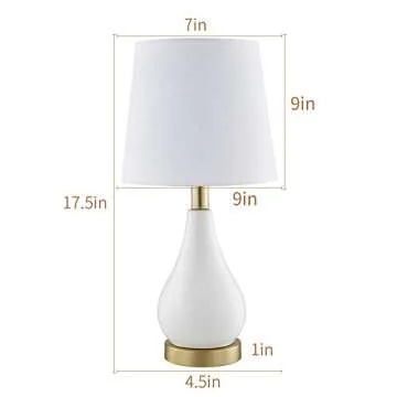 Maxax Ceramic Table Lamps with USB Charging Ports