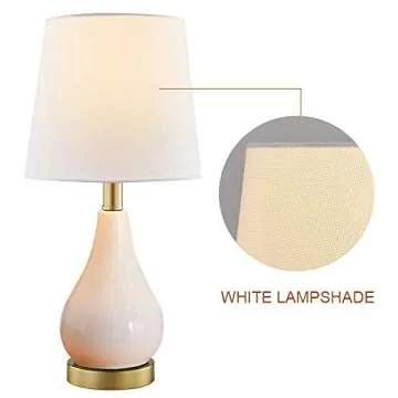 Maxax Ceramic Table Lamps with USB Charging Ports