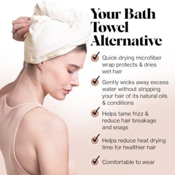 Kitsch Microfiber Hair Towel Wrap for Efficient Hair Drying