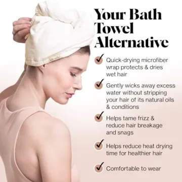 Kitsch Microfiber Hair Towel Wrap for Efficient Hair Drying