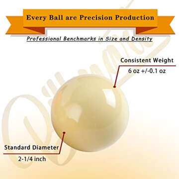 Billmart Premium Billiard Balls Set for Game Rooms