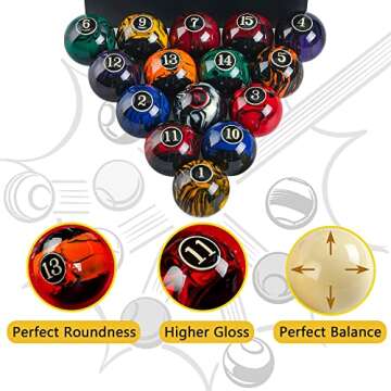 Billmart Premium Billiard Balls Set for Game Rooms