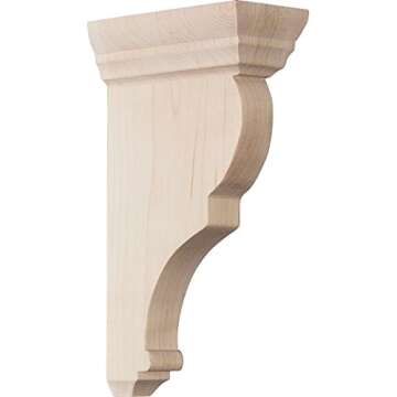 Ekena Millwork CORW02X04X08RJRW Small Rojas Wood Corbels