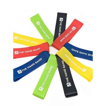 THE HAND BAND – hand exerciser and hand strengthener set - 10 finger resistance bands perfect for ...