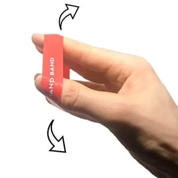 THE HAND BAND – hand exerciser and hand strengthener set - 10 finger resistance bands perfect for extensor training, forearm, hand and finger strength, hand health and injury rehabilitation
