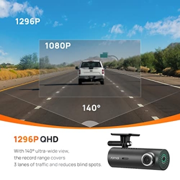 70mai Dash Cam M300 - QHD 1296P, WiFi, Night Vision