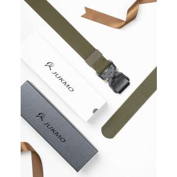 JUKMO Tactical Belt - Durable Adjustable 2 Pack