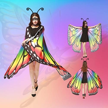JERXUNY Women's Butterfly Wings Shawl Costume for Halloween