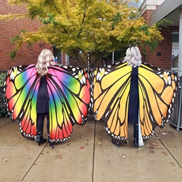 JERXUNY Women's Butterfly Wings Shawl Costume for Halloween
