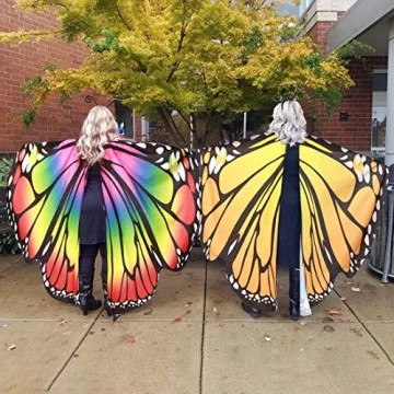 JERXUNY Women's Butterfly Wings Shawl Costume for Halloween