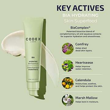 Codex Labs Hydrating Superfood Moisturizer - Body and Face Cream for Sensitive Skin for Women, Men and Kids - Steroid-Free, Vegan Moisturizer for Dry, Eczema-Prone Skin - 75ml