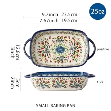 ONECCI Ceramic Baking Dishes Set - Stylish & Functional