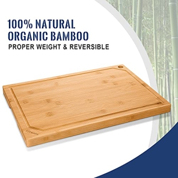 Hiware Bamboo Cutting Boards Set – Eco-friendly & Durable