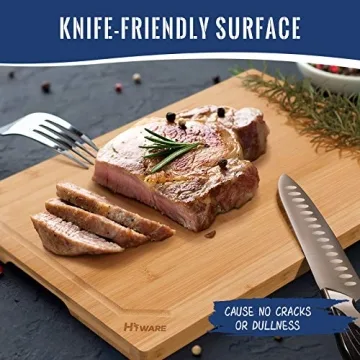 Hiware Bamboo Cutting Boards Set – Eco-friendly & Durable