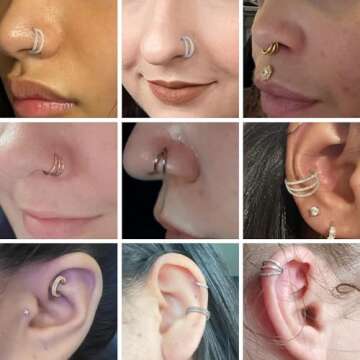 AROWRO Helix Rook Earrings Hypoallergenic 316L Steel