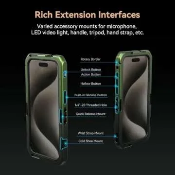 SMALLRIG x Brandon Li Mobile Video Cage for iPhone 15 Pro Max Co-Design Edition, Aluminum Alloy Smartphone Video Cage Case for Videography/Video Recording/YouTube/Live Streaming/Vlog - 4473