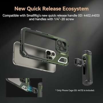 SMALLRIG x Brandon Li Mobile Video Cage for iPhone 15 Pro Max Co-Design Edition, Aluminum Alloy Smartphone Video Cage Case for Videography/Video Recording/YouTube/Live Streaming/Vlog - 4473