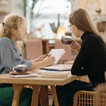 Elegant Vintage Glass Coffee Mugs Set with Lids and Spoons