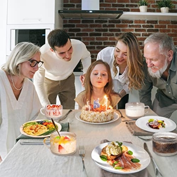 Elegant Vintage Glass Coffee Mugs Set with Lids and Spoons