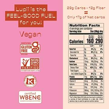 Lupii Mighty Lupini Bean Elbows Pasta: Gluten-Free Protein