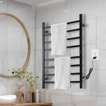 Nopwer Heated Towel Warmer - Luxury Towel Bar Rack