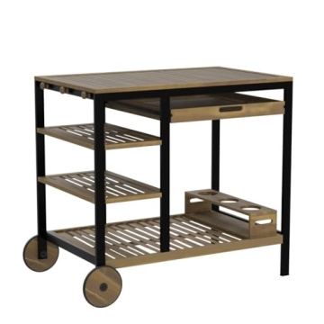 Elegant Christopher Knight Home Ishtar Bar Cart - Teak Finish