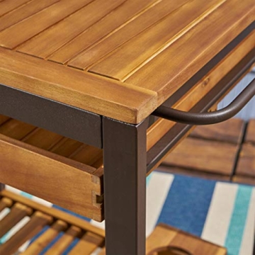 Elegant Christopher Knight Home Ishtar Bar Cart - Teak Finish