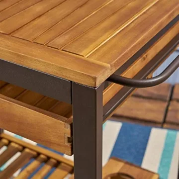 Elegant Christopher Knight Home Ishtar Bar Cart - Teak Finish