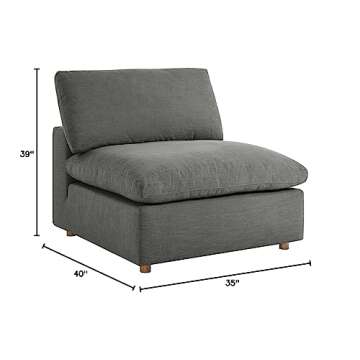 Modway Commix: Luxe Comfort Sectional Sofa Gray Design