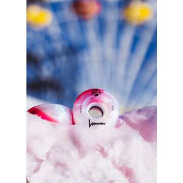 Luminous LED Quad Wheels Cotton Candy 62mm 4pack - Illuminating Your Ride!