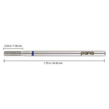 PANA 3/32” Diamond Nail Drill Bit (Medium Grit) - Professional Cuticle Nail Drill Bits for Acrylic...