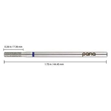 PANA 3/32” Diamond Nail Drill Bit (Medium Grit) - Professional Cuticle Nail Drill Bits for Acrylic...