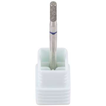 PANA 3/32” Diamond Nail Drill Bit (Medium Grit) - Professional Cuticle Nail Drill Bits for Acrylic Gel Nails Dry Manicure Pedicure Shape Remove Tools (Column Bit, Style 11)