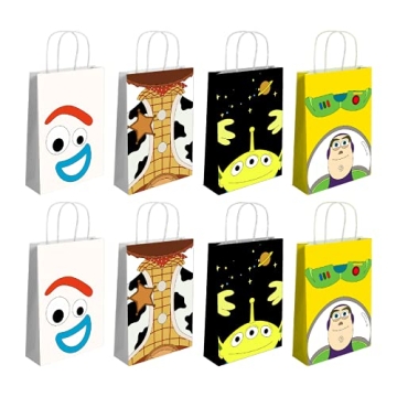 16 PCS Bright Toy Inspired Party Gift Bags for Kids