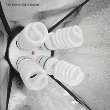 LimoStudio [1-Pack] Photo Studio 85W 5500K Full Spectrum Daylight Energy Saving Compact Fluorescent Spiral Bulb,Day Light Tone, AGG696