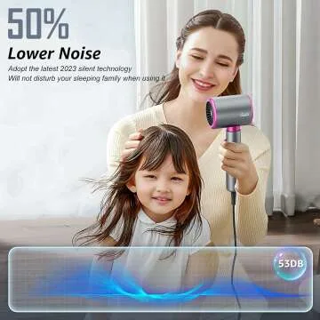 Ionic Hair Dryer - 1875W Professional Low Noise