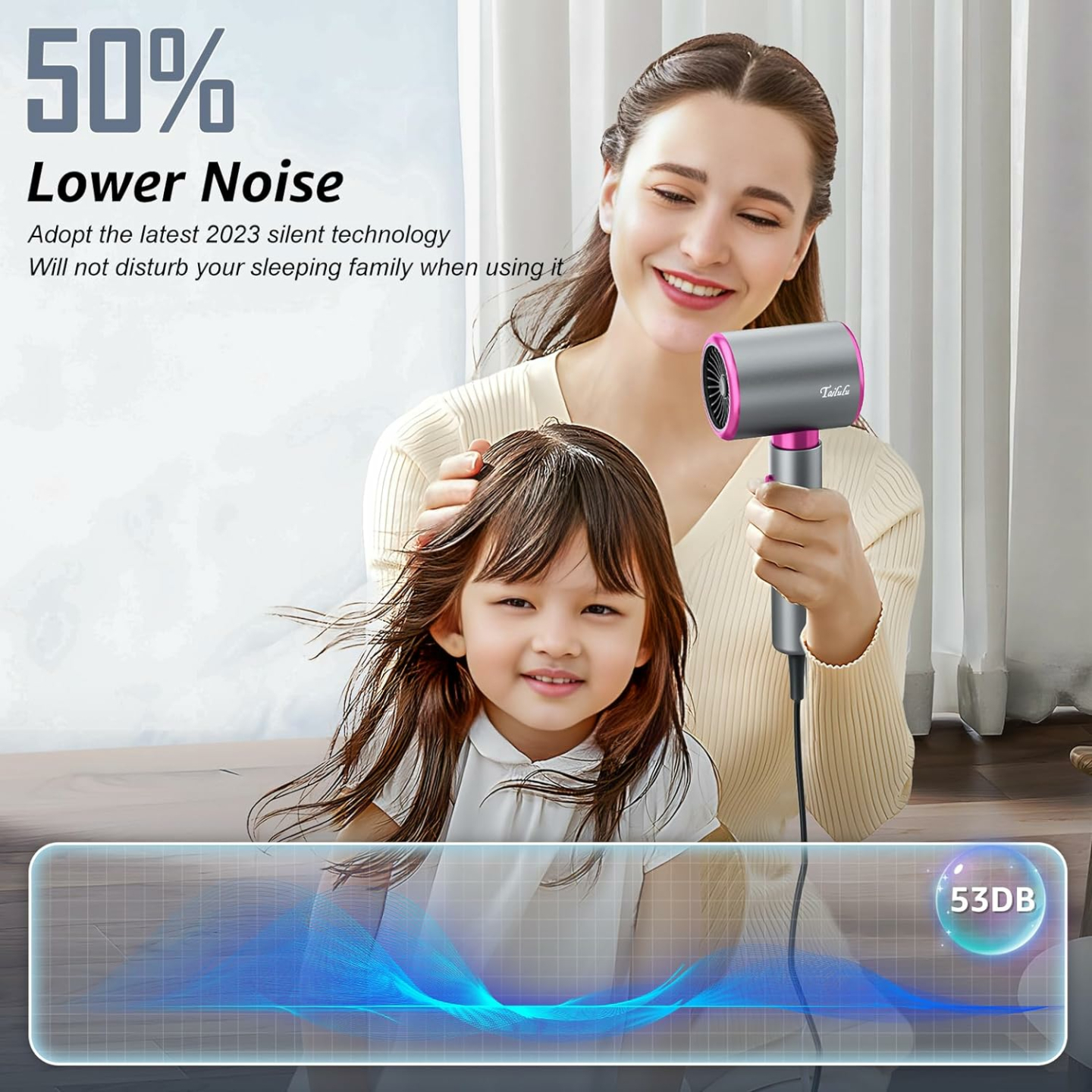 Ionic Hair Dryer - 1875W Professional Low Noise