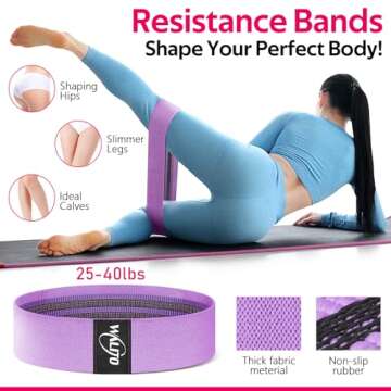 WALITO 8Pcs Barbell Pad Set for Hip Thrust - Squat Pad,Gym Accessories for Women with Bar Bad,Bench Press, with Gym Ankle Straps,Resistance Bands for Working Out,Lifting Strap,Carry Bag