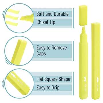 Mr. Pen Neon Highlighters - 12 Pcs Fluorescent Chisel Tip