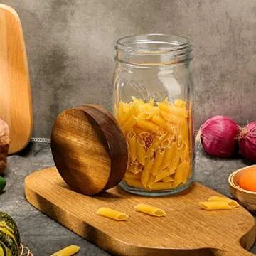 Durable Wooden Mason Jar Lids for Sustainable Kitchen