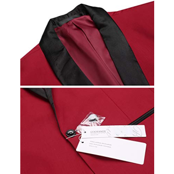 COOFANDY Men's Tuxedo Jacket for Weddings and Formal Events