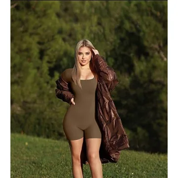 TOB Womens Yoga Rompers Stretchy Comfortable Workout Jumpsuit